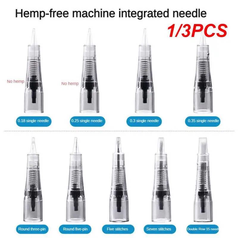 

1/3PCS Tattoo Needles Cartridges For Permanent Eyebrow Lips Needles Embroidery Microblading Makeup Needles Anesthetic Free