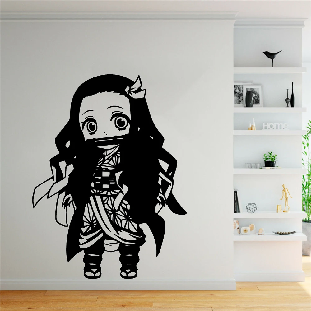 

Beauty Demon Slayer Wall Sticker Vinyl Art Home Decor For Kids Rooms Decoration Wall Art Decal