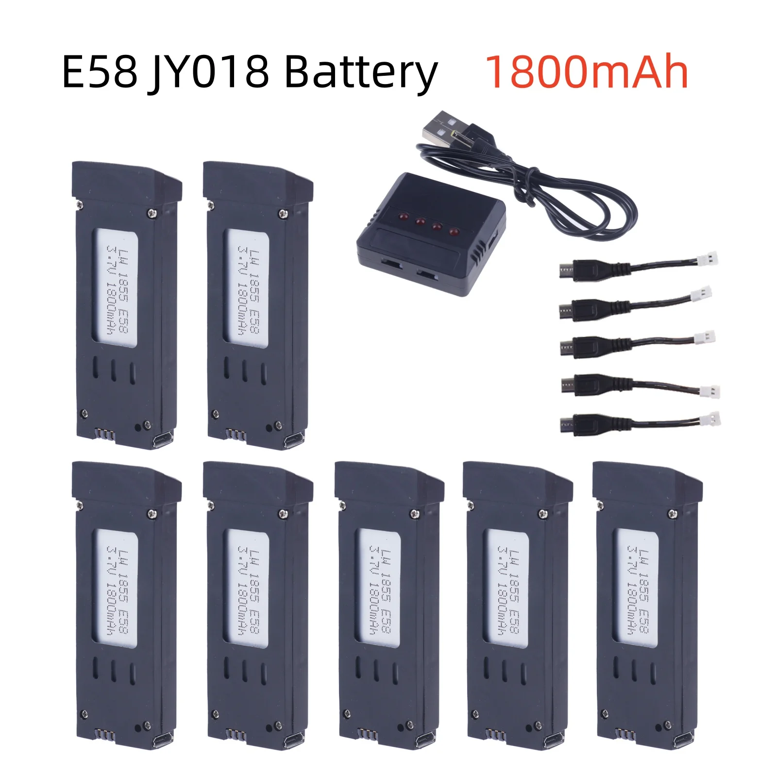 Lot de 1 à 10 Batteries Drone E58 1800mAh - Accessoires Drones