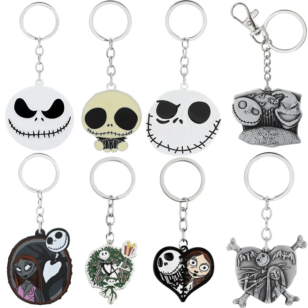 8 Pz/Set The Nightmare Before Christmas Jack Skellington Sally Portachiavi Per Auto Ciondolo Zainetto Portachiavi Portachiavi Regali