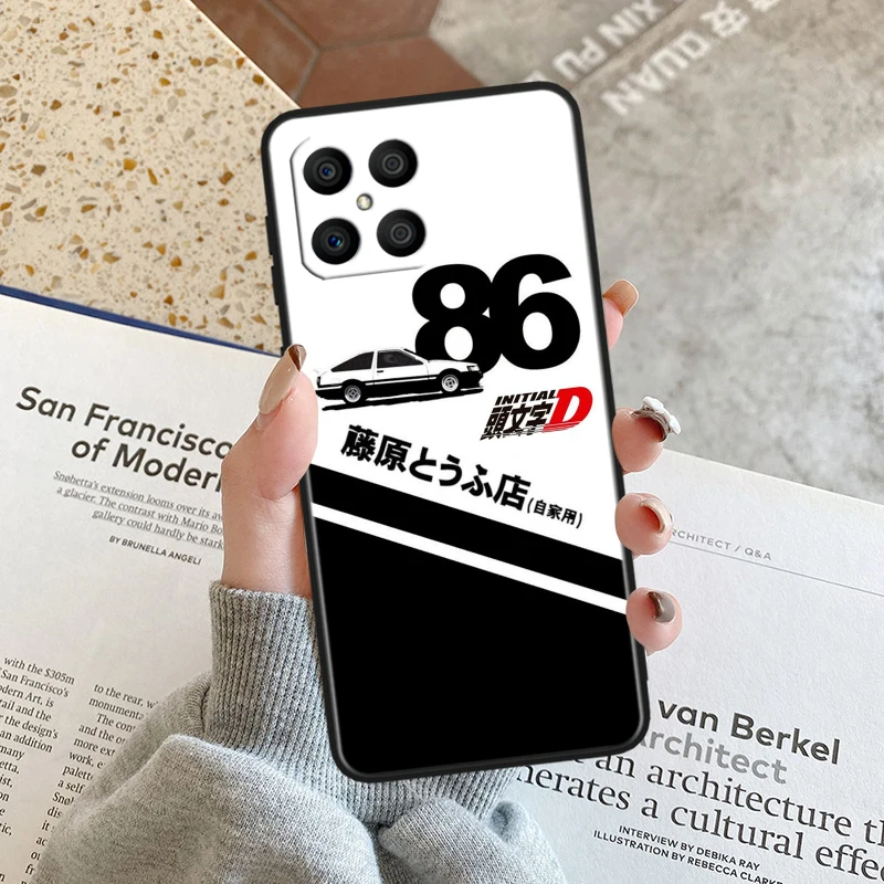 Initial D Anime Black Soft Phone Case Cover