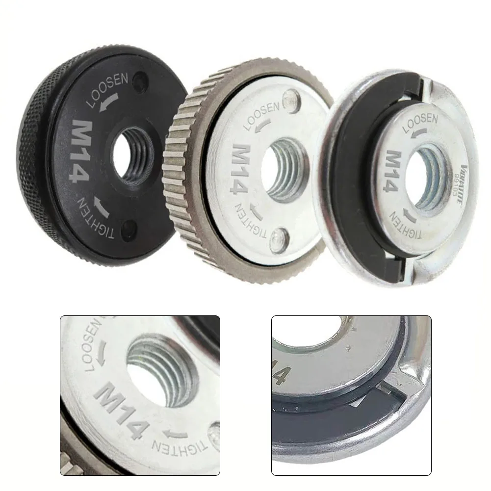 3pcs Pressing Plate M14  Angle Grinder Locking Nut  Pressing Plate Flange Nut Power Chuck Durable And Practical Tool Accessories 3pcs pressing plate m14 angle grinder locking nut pressing plate flange nut power chuck durable and practical tool accessories