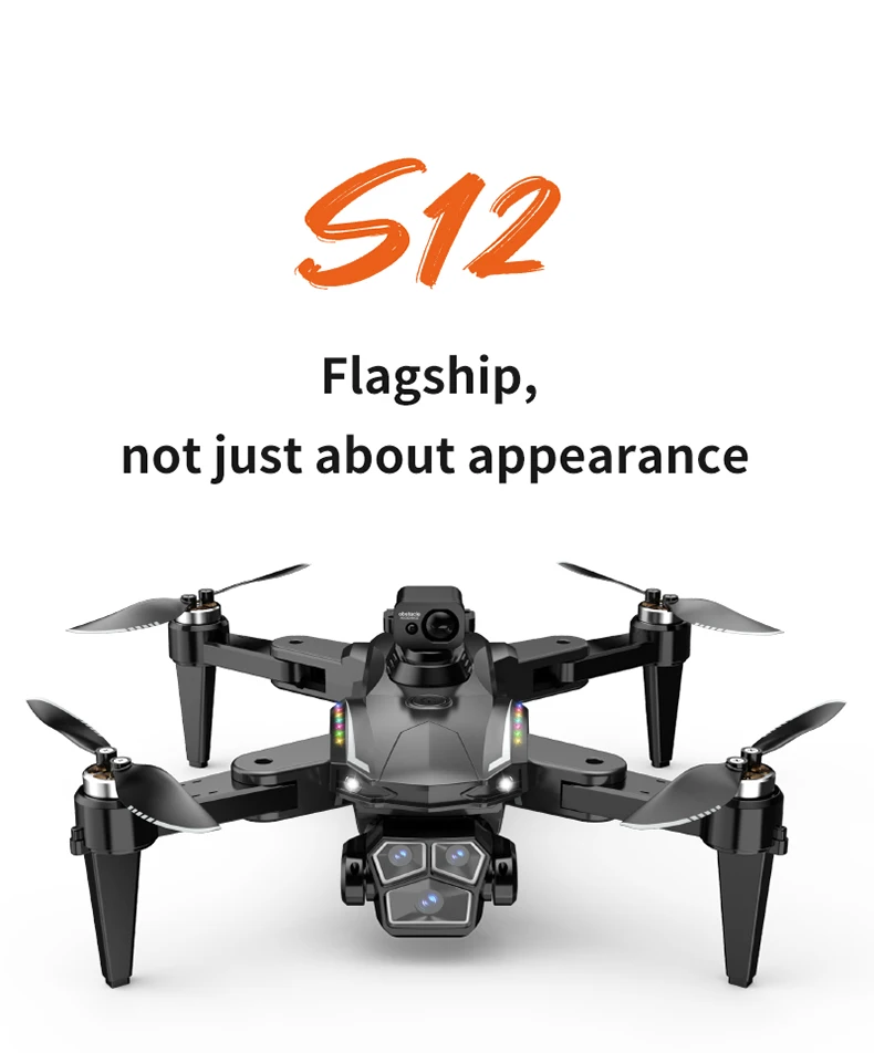 Description Picture 2 of itemS12 GPS Professional Drone 8K HD Dual Camera Brushless Drone 5G Laser Obstacle Avoidance Foldable Drones 4k Camera 3 km Distance