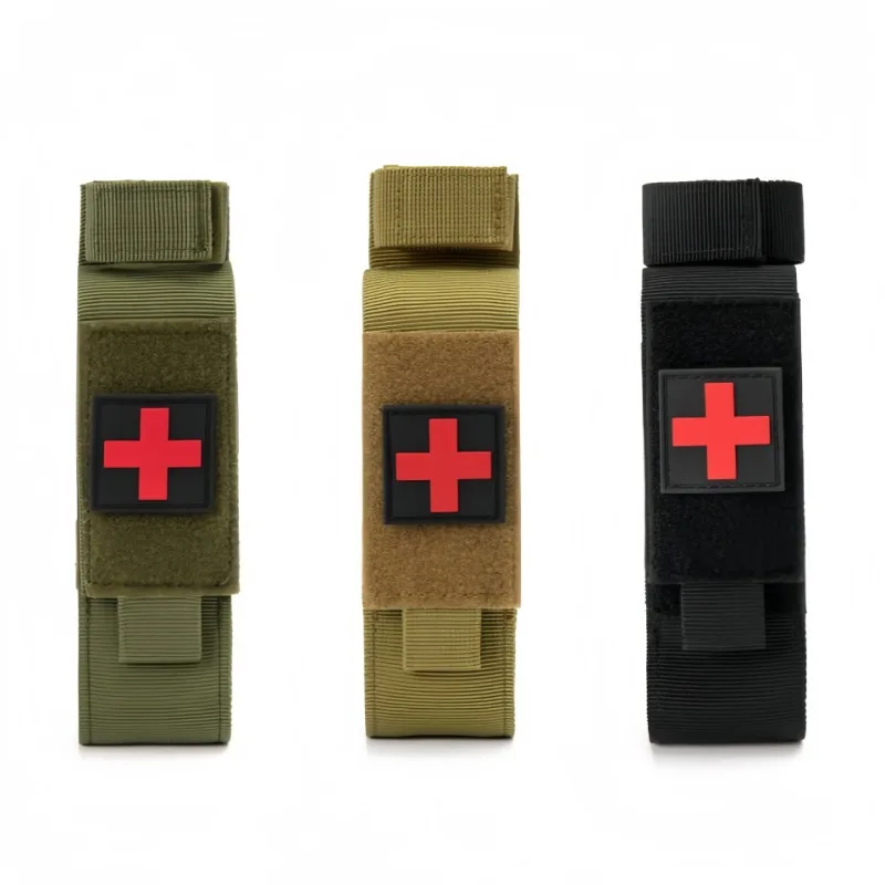 Tourniquet Kit Tactical Tourniquet Tourniquet Holder First Aid Pouch Outdoor Bag Tactical Cat First Aid Nylon Tourniquet Pouch Single Pistol Mag Bag Case Outdoor Hunting Knife Holster Medical Scissor Packs