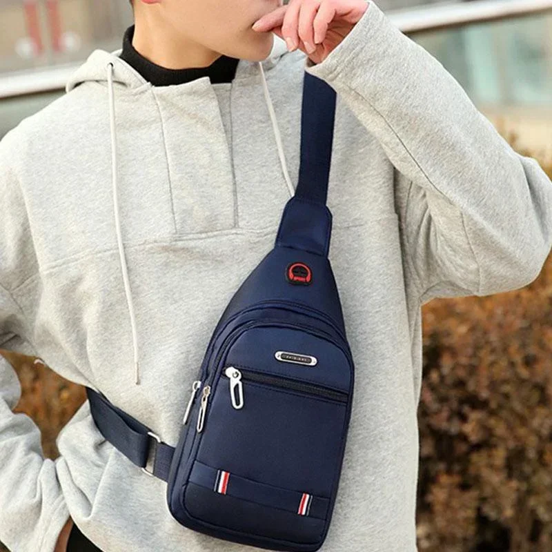 Холщовый спортивный небольшой рюкзак унисекс из ткани Оксфорд, сумка-мессенджер на одно плечо, нагрудная сумка