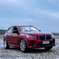 1:32 BMW X5 X5M SUV Alloy Car Model Diecasts Metal Toy Vehicles Car Model Collection Sound Light High Simulation Childrens Gifts 1
