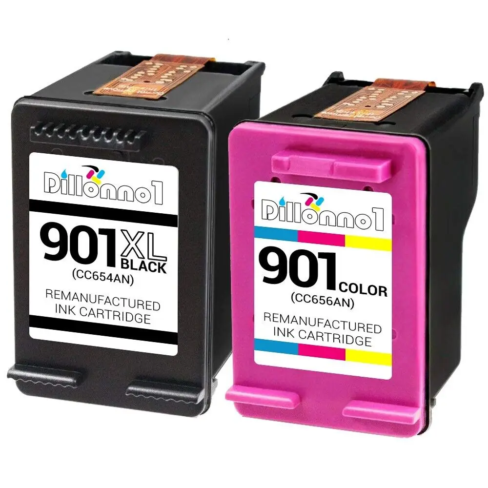 Confezione Da 2 Inchiostro Hp 901Xl Nero E A Colori Per Stampante Hp Officejet Serie 4500 G510