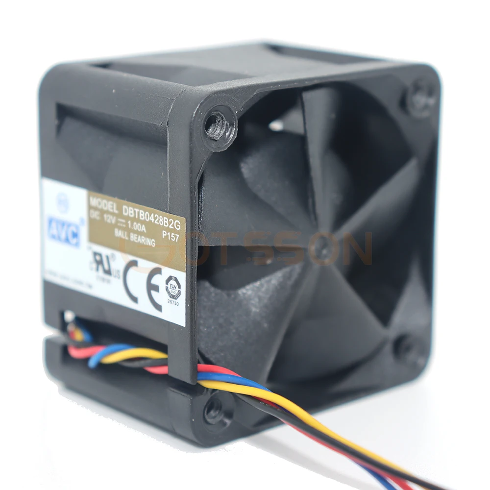 AVC 4028 12V 1A DBTB0428B2G 고속 서버 팬용 40mm 강력한 냉각 팬 40*40*28mm 듀얼 볼 베어링 4선 4Pin PWM