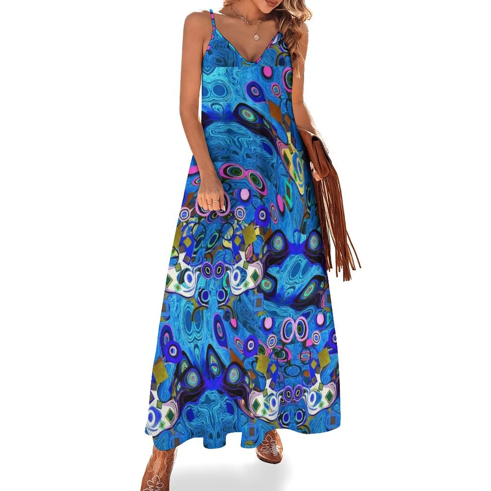 

Dance of the Peacocks Sleeveless Dress women's fashion dresses Dress vintage party dresses women