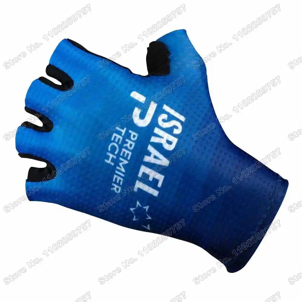Israel Team IPT Cycling Gloves Blue Bicycle Gel Half Finger Glove Men Mountain Road Bike Jersey MTB Guante Ciclismo Maillot