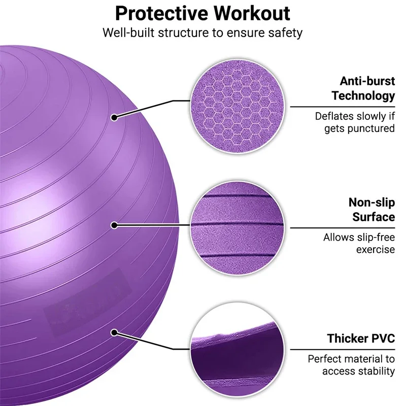 Yoga Balance Ball 65/75/85cm Bodybuilding Gym Equipment Explosion-proof Pilates Ball for Pregnant Women Pilates Accesorios yoga ball gymnastics ball