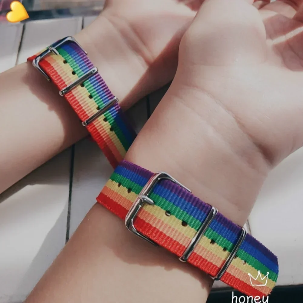 Nepal Rainbow Lesbians Gays Bisexuals Transgender Bracelets For Women Girls Pride Woven Braided Men Couple Friendship Jewelry