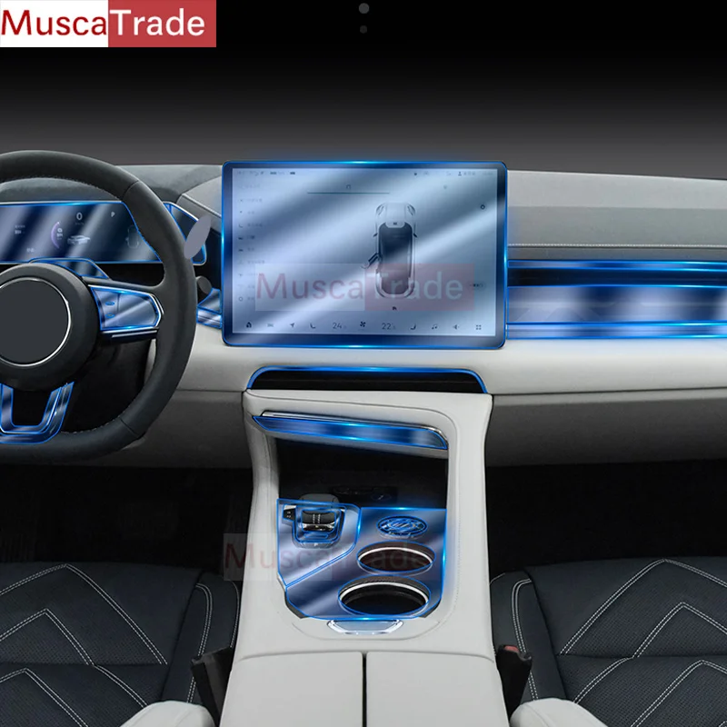 

For ZEEKR 001 EV Electric Gearbox Panel Dashboard Navigation Automotive Interior Protective Film TPU Transparent Anti-Scratch
