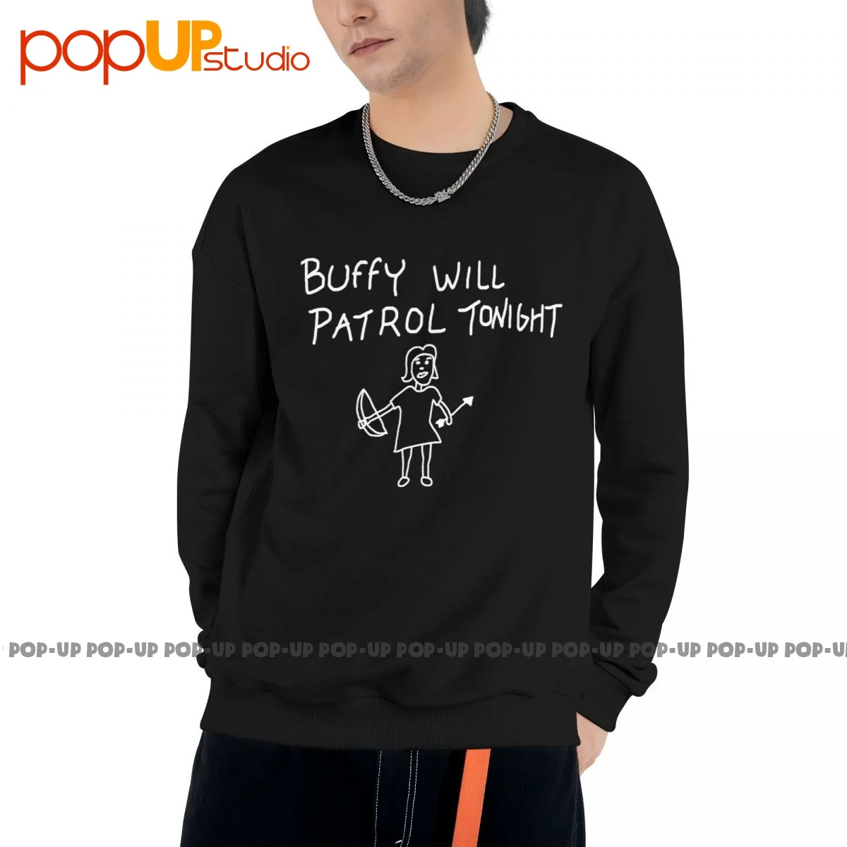 Buffy The Vampire Slayer Buffy Will Patrol Tonight Felpa Pullover Camicie Soft Unisex All-Match Best Seller