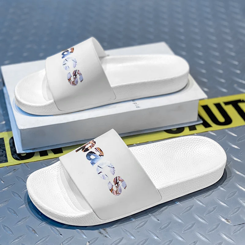 

Summer Men Slippers Trend Print Slides Outdoor Clogs Beach Slippers Flip Flops Male Casual Indoor Home Slides Bathroom Shoes 45
