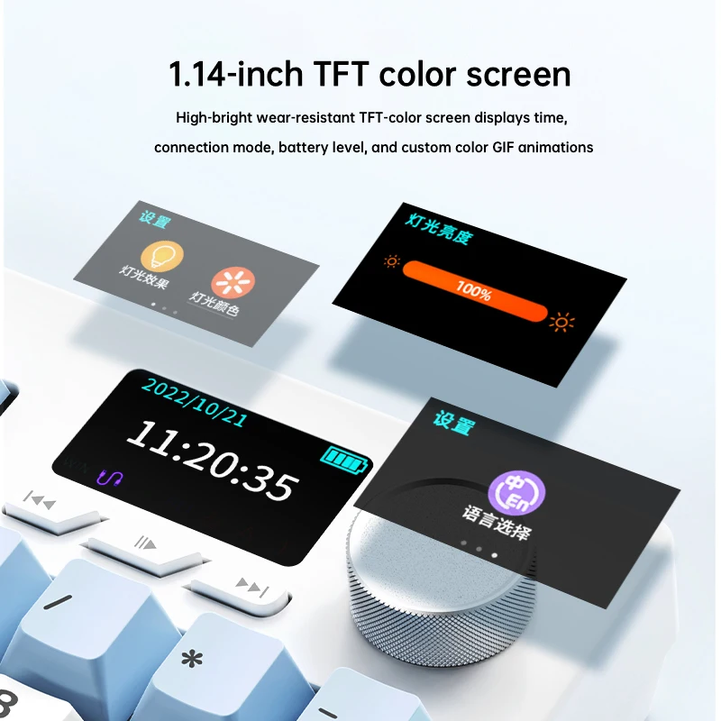 Ajazz 게임용 기계식 키보드 104 키, USB 유선 2.4G 무선 5.1, 블루투스 RGB 핫 스왑, 게임 PC 데스크탑 노트북용 Ak35I V3
