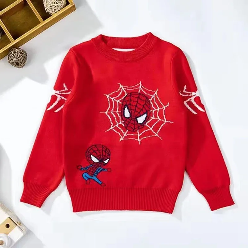 Baby Boys Sweater with Cartoon Print for Autumn Winter baby boy pajama tops