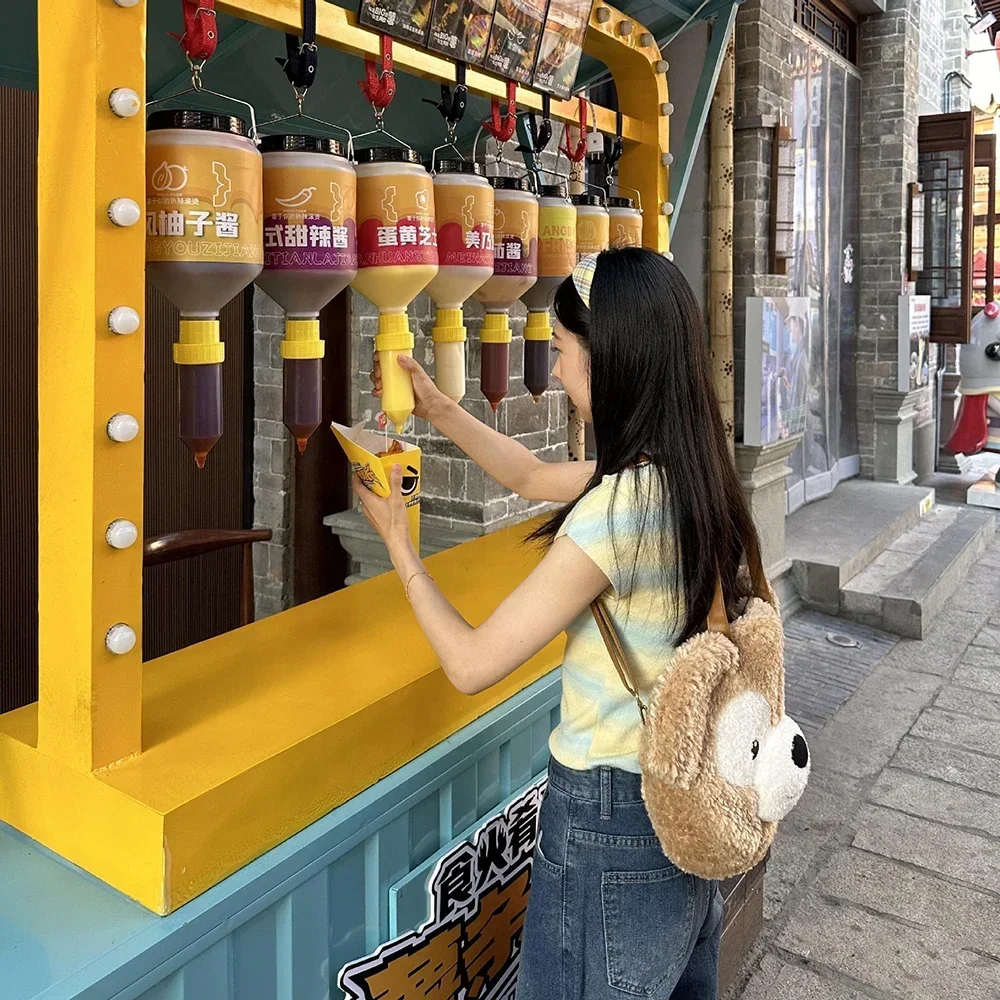 3L Large Capacity Hanging Sauce Dispenser Refillable Sauce Storage Bottle Food Grade Tomato Salad Dressing Squeeze Bottle 4
