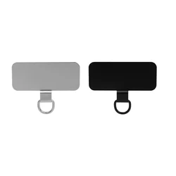 Ultra-Thin Stainless Mobile Phone Lanyard Patch with Detachable Anti-Lost Tether (2pcs BS large)