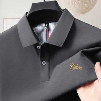 Polo da Uomo Classica 100% Cotone, Best-Seller con Ricamo Pony, Elastica, Estiva, Comoda e Traspirante, Top Corto per Uso Quotidiano