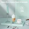 Maestri House Milk Frother USB-C Rechargeable Wireless Handheld Blender for Coffee Lattes Cappuccino Hot Chocolate Foam Maker 4