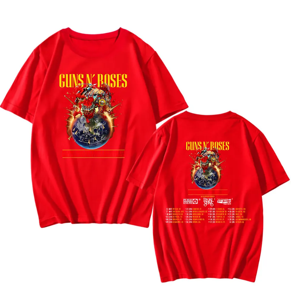 GUNS N' ROSES 2025 ツアーTシャツ Lサイズ Guns N Roses 2025 Tour T-Shirts for Men Cotton Summer Print