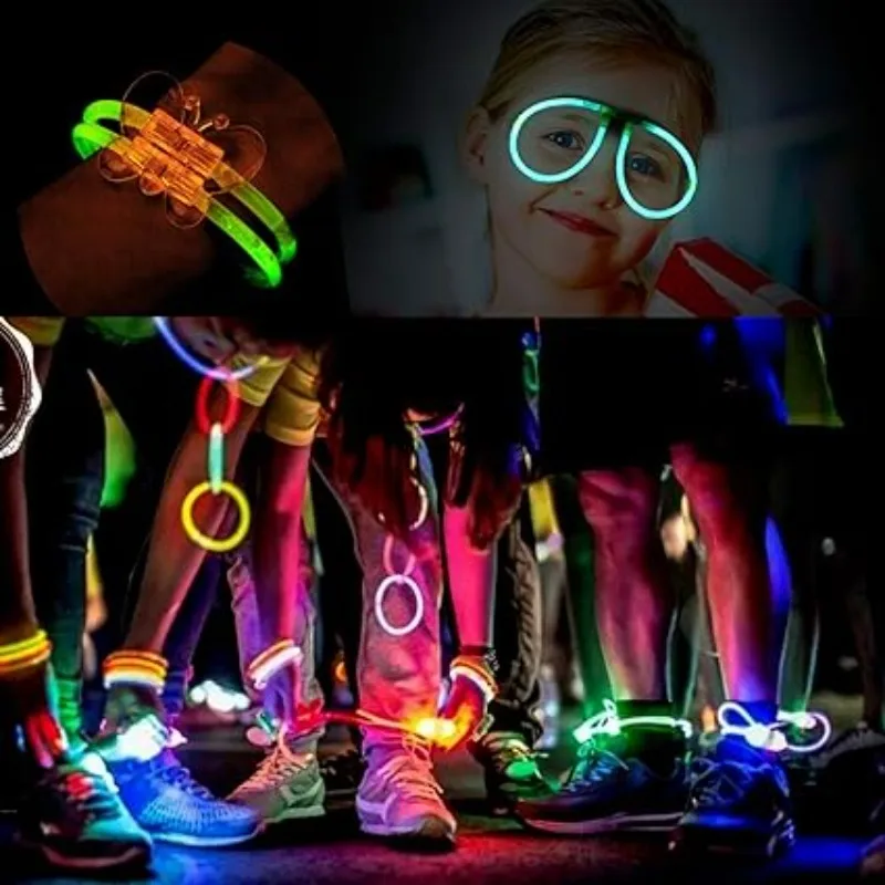Luminous Colorful Glow Sticks Fluorescence Glowing in The Dark DIY Bracelet Necklace Glowstick For Birthday Wedding Party Decor glow sticks