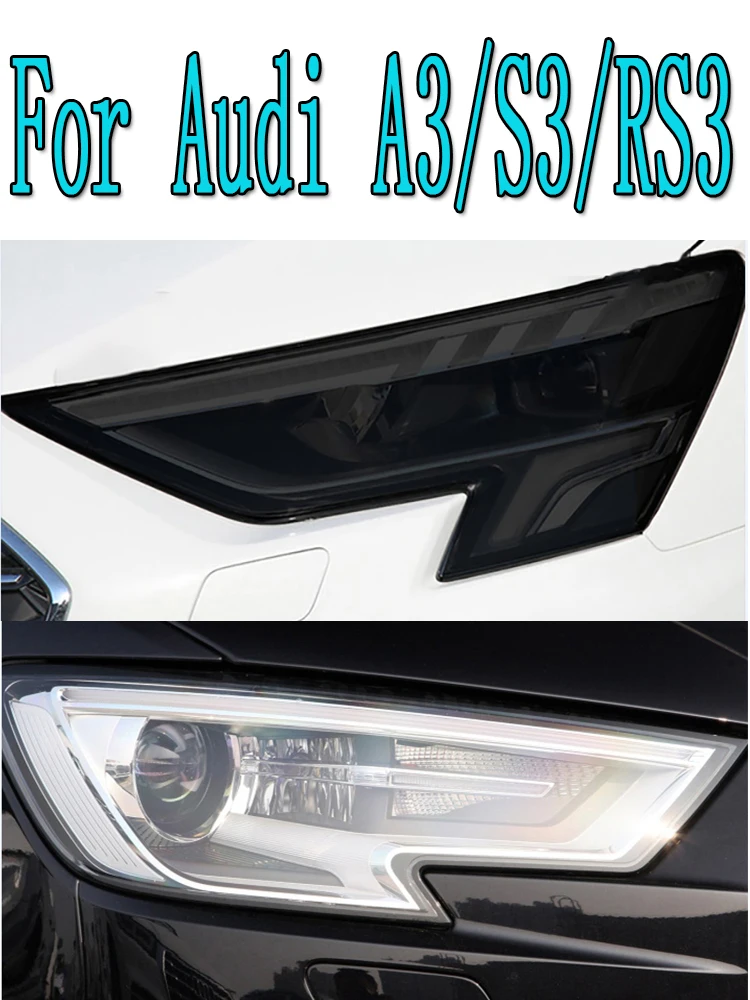 

Car Headlight Tint Black Protective Film Protection Transparent TPU Sticker For Audi A3 S3 RS3 2014-On Sportback Accessories