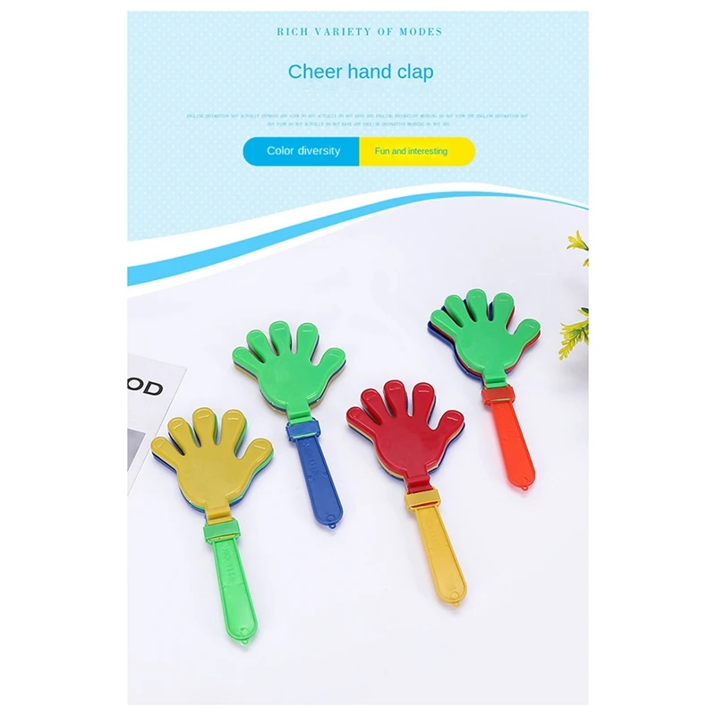 Top-Cheerleading Cheering Clapping Props Plastic Clapping Props Hands (Random Colors)