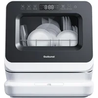 Portable Countertop Dishwasher, 7L Detachable Water Tank, 6 Programs,No Hookup Needed, 192℉ HI-Temp Hygiene, Hybrid Drying 1