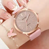New Simple Women Watches Luxury Design Leather Watch Ladies Quartz Wristwatch Womens Small Round Dial Clock Reloj Mujer - Image 2