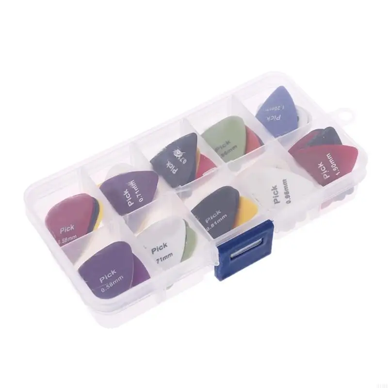 31BE Guitar Pick 40in1 for Case Set Plastic Mix 0.58-1.50 Color Random