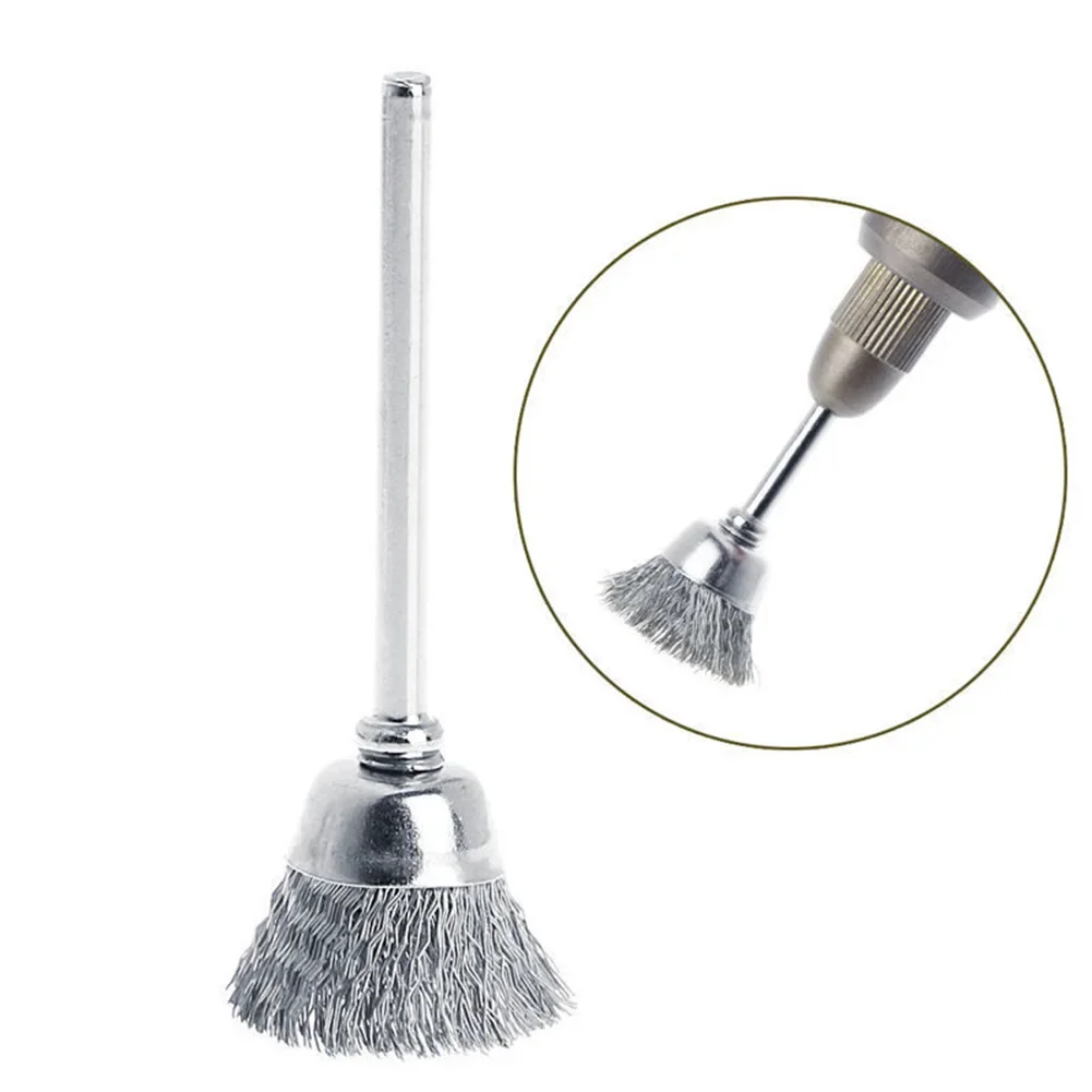 Stainless Steel Wire Brush Rotary Tool Drill Brush Dremel Drill Grinding Wheel Rust Removal Hand DIY Polishing Tool Parts 9pcs