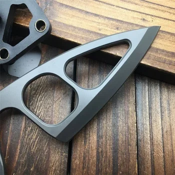 Fixed Blade Tactical Mini Neck Knife 440C Stainless Steel Titanium Oxide Outdoor Survival Knives Pocket Knife Camping Hunting 3