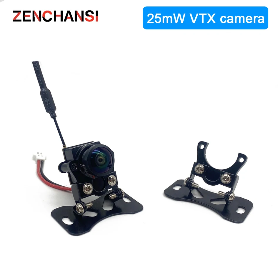 Mini 5.8G FPV 1000TVL Wide Angle 180 VTX Camera 48CH 25MW Transmitter With Base Bracket For RC Model Drone Car Boat DIY 4