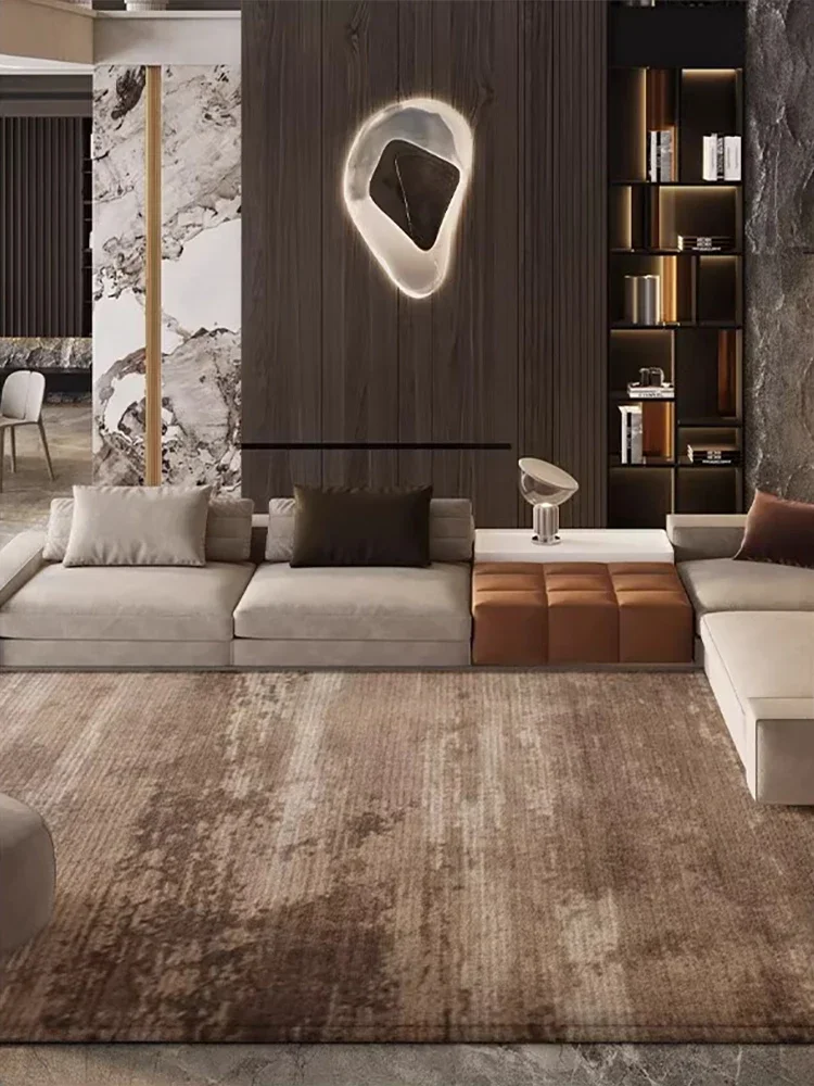 Abstract Brown Striped Carpet Creative Artistic Rug Luxury Living Room Decoration Carpets Comfortable Easy Clean Bedroom Rug 양탄자 3