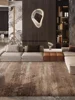 Abstract Brown Striped Carpet Creative Artistic Rug Luxury Living Room Decoration Carpets Comfortable Easy Clean Bedroom Rug 양탄자 3