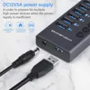 10 7 4 Port USB Hub 3.0 Aluminum A 3 0 Multi-hub Splitter Concentrator Multiple Extension Dock with Switch Adapter for PC Laptop 4