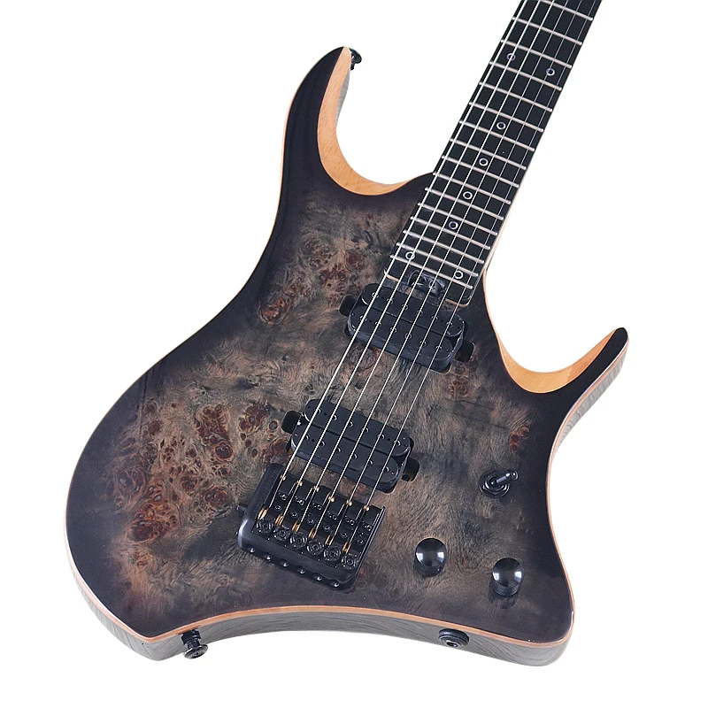 6 弦ヘッドレスエレキギター 30 インチソリッドアッシュウッドボディ