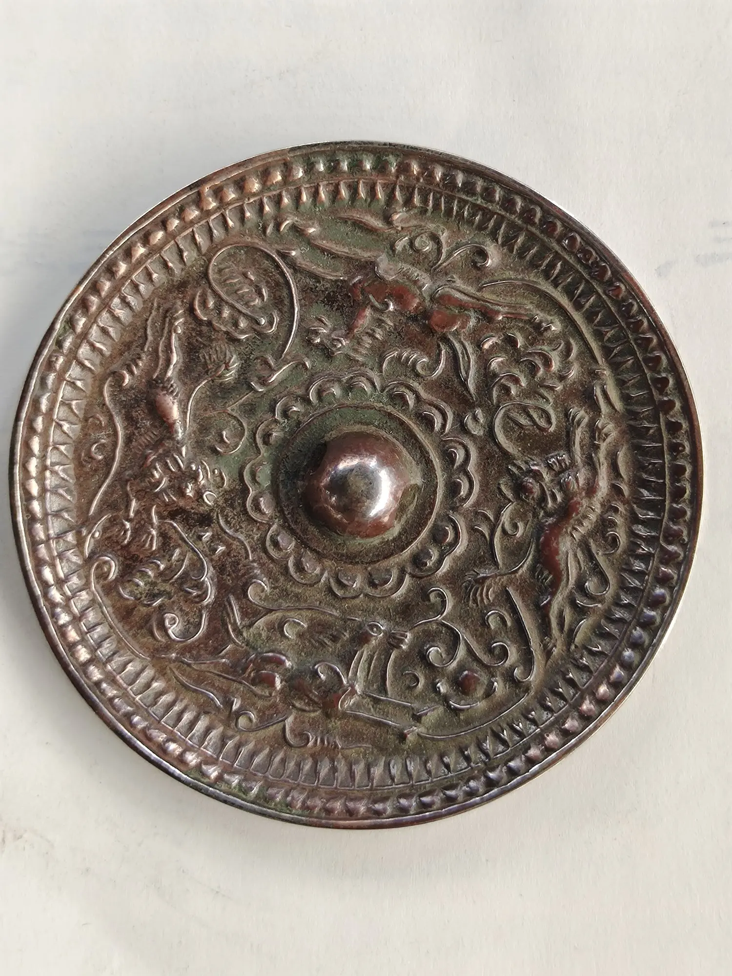 

Retro Collection of Bronze Mirror Decorative Ornaments from the Four Great Divine Beasts of the Han Dynasty