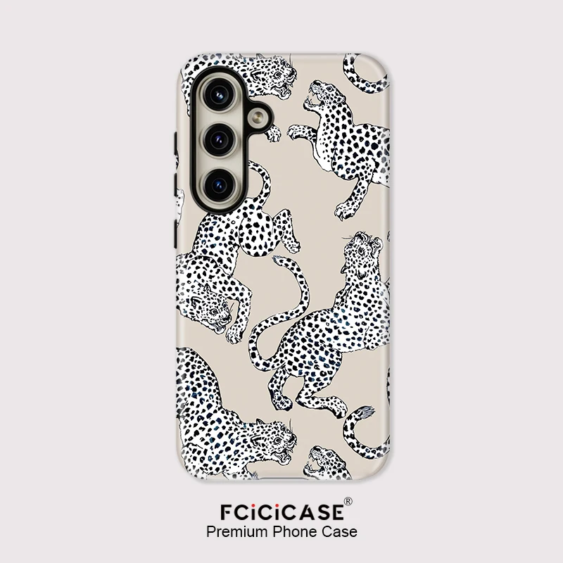Cute Leopard Print Phone Case - Anti-Drop Shockproof Acrylic Dual Layer