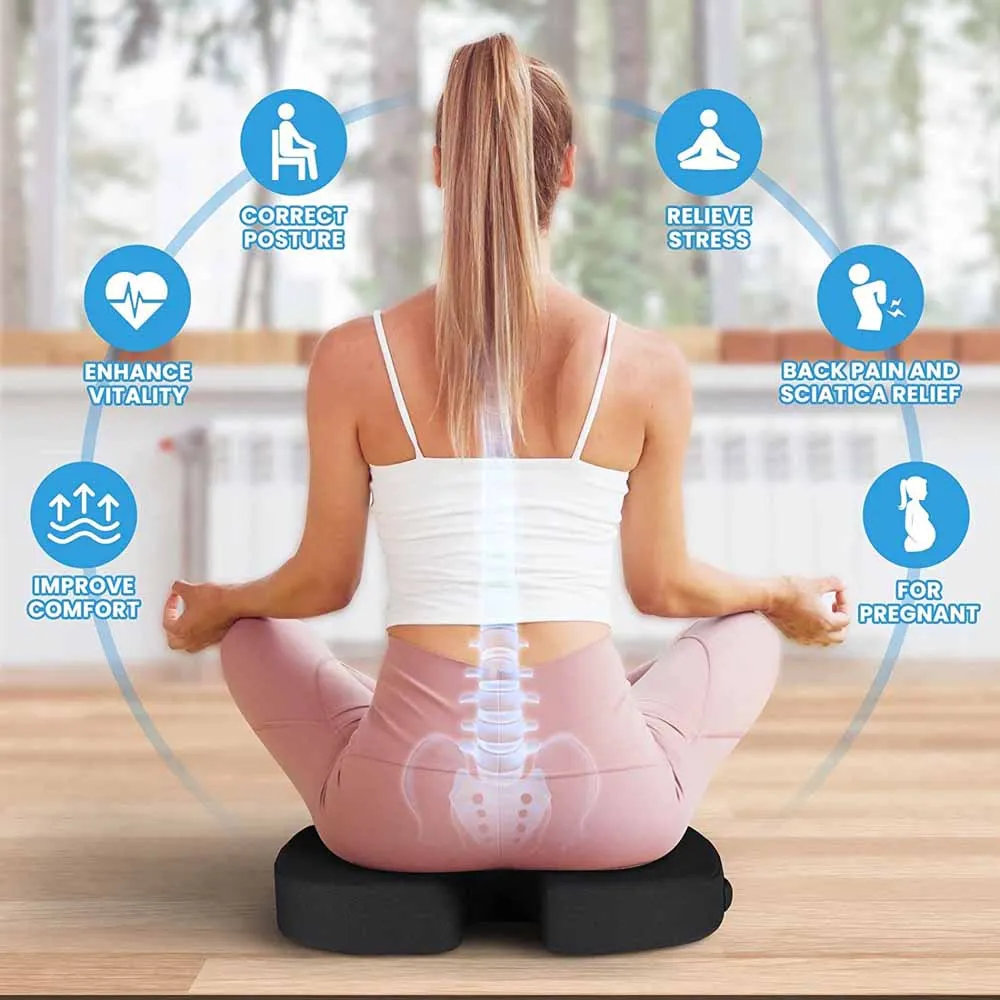 Seat Cushion Office Chair Cushions Pillow Memory Foam Pad Back Pain Relief Cushion Car Office Hip Support Massage Cushion - Image 5