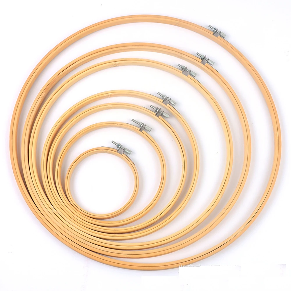 

8-34cm ring embroidery hoop frame large sewing tools mini wood embroidery cross stitch Bamboo hoop for kit accessories decor