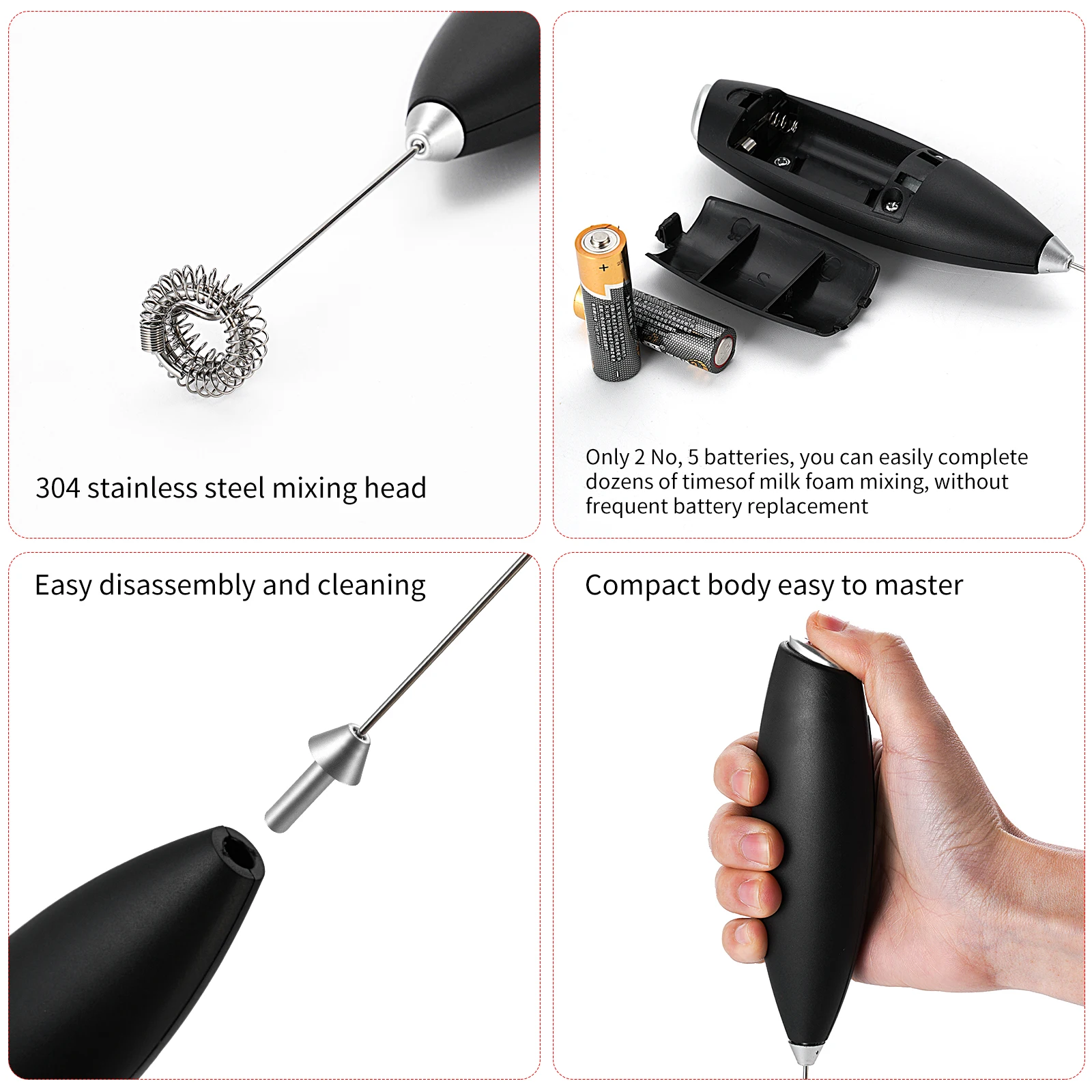 Mini Electric Coffee Blender hand immersion blender electric whisk hand blender food blender electric egg beater Handheld Eggbeater Bubble Drink Stir Bar Household Handheld Kitchen Beat Up Cream Stirring