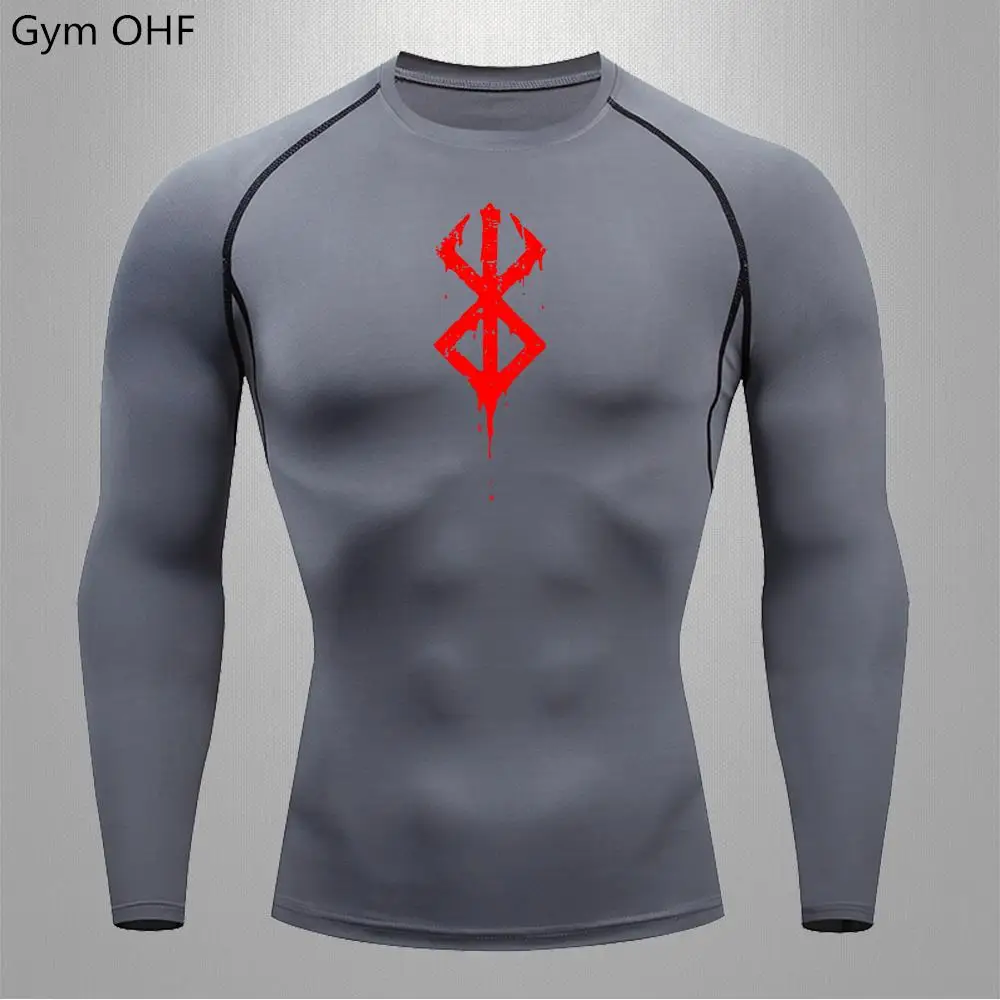 Berserk Anime Quick Dry Men's Compression T-Shirt - Summer Short Sleeve Sports Top