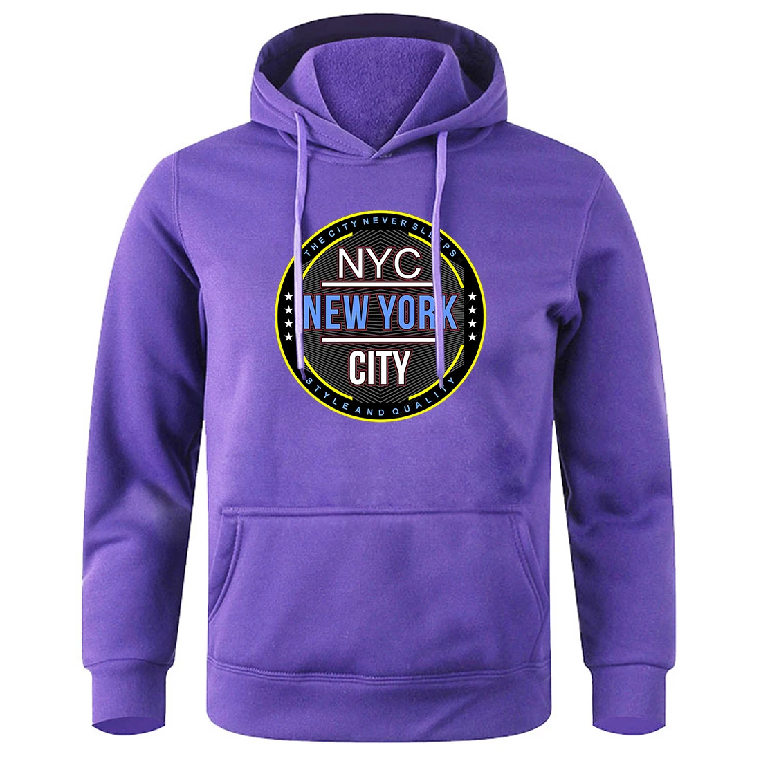 

New York'S Style And Quality Is The City Never Sleep Men Tracksuit Fleece Warm Hooded Fashion Classic Hoodies Loose Basic Hoodie