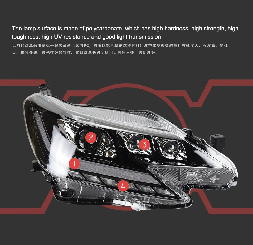 AKD Head Lamp for Toyota Mark X Reiz LED Headlight 2013-2017 Headlights Reiz DRL Turn Signal High Beam Angel Eye Projector Lens