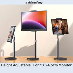 Cdisplay Portable Monitor Stand Adjustable Height Desktop Monitor Bracket for iPad Phone 13-24.5cm Tablet Monitor Support Holder