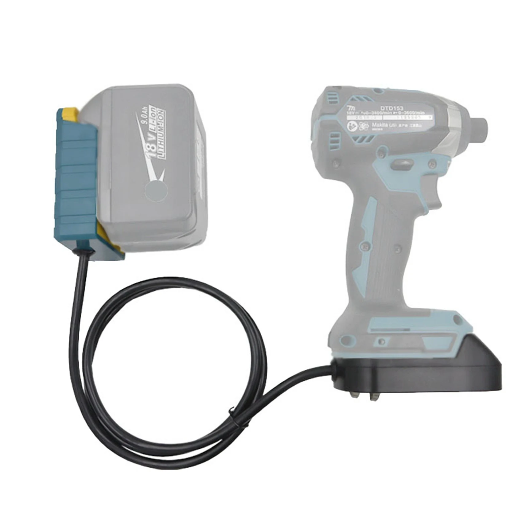 

Battery Extension Cord Tool Li-Ion Battery Adapter Weight Reducer Suitable for Makita 18V Lithium Batteries and Tools