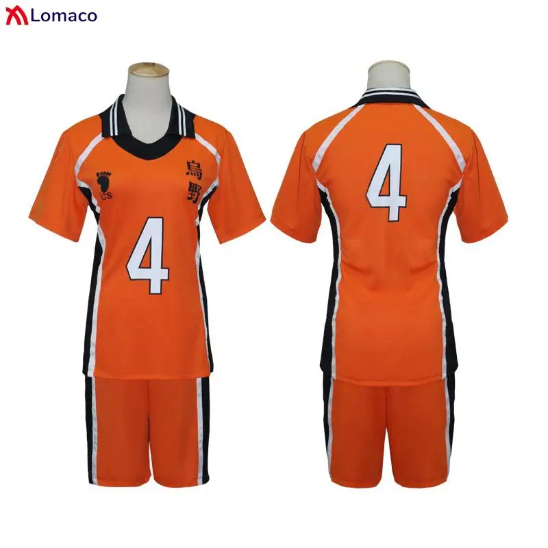 T-Shirt Cosplay Unisex Haikyuu!! – Stampa Kageyama E Hinata, Karasuno High School, Maglia Sportiva A Maniche Corte (Taglie Dalla XS Alla 2XL)